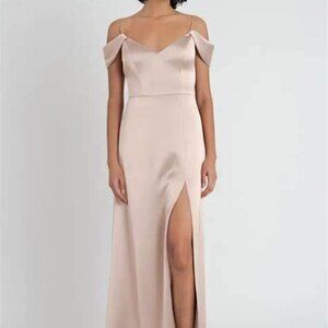 Jenny Yoo Priyanka Satin Prosecco Bridesmaid Dress -NWT